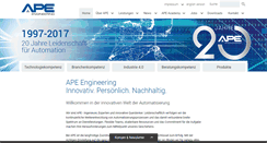 Desktop Screenshot of ape-engineering.de