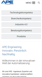 Mobile Screenshot of ape-engineering.de