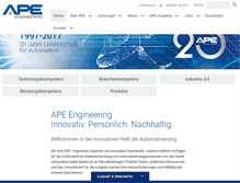 Tablet Screenshot of ape-engineering.de